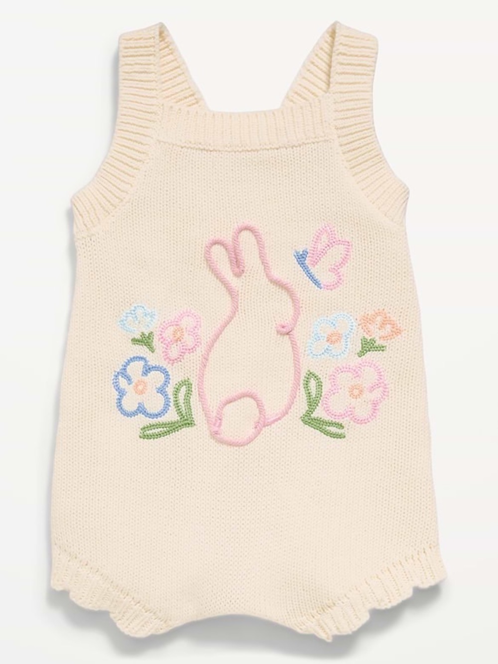 Old Navy Sleeveless Embroidered Sweater One-Piece Romper for Baby
